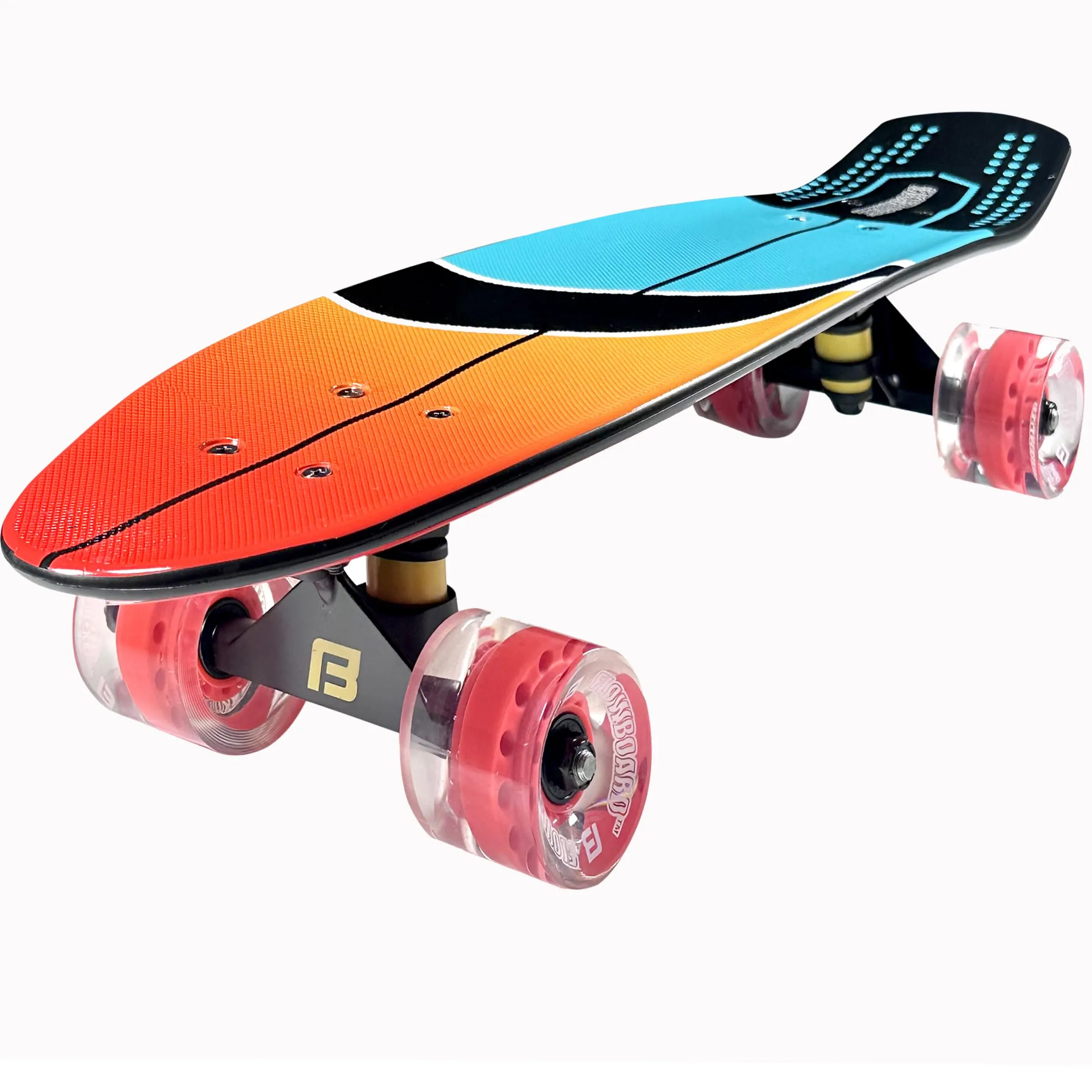 Kids 27-Inch Flowboard Skateboard Complete with Custom Scratch-Free Graphics for Youth & Beginners