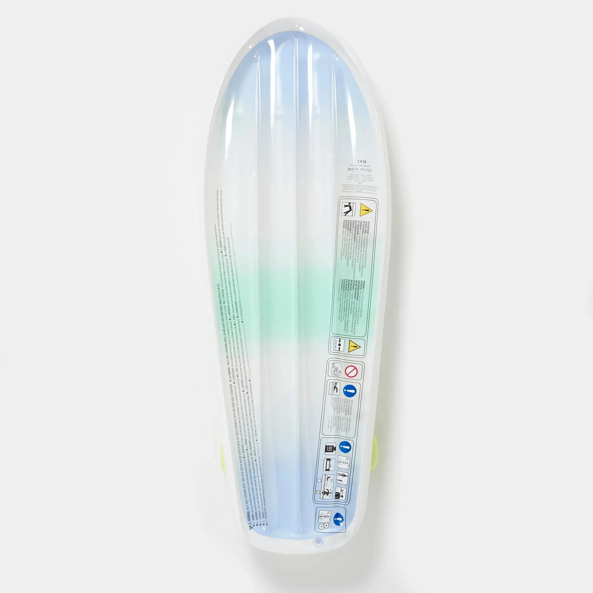 Kids Skateboard Float Blue-Lime