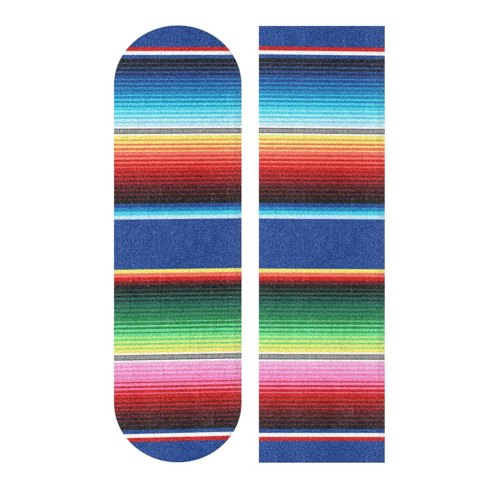 Kigai Mexican Serape Blanket Skateboard Grip Tape 33x9 Inch Non-Slip, Customizable Design