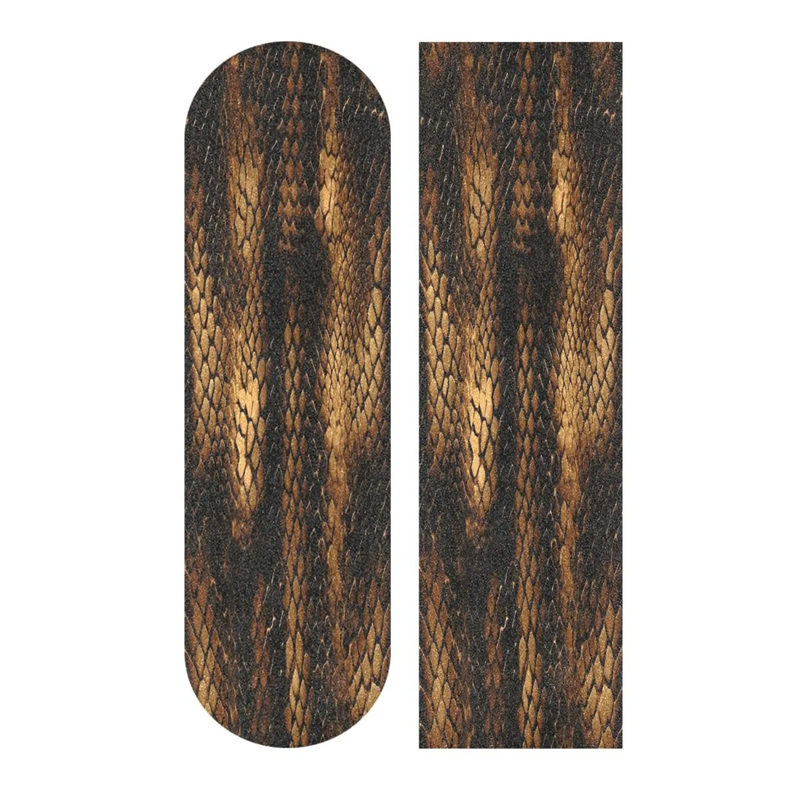 Kigai Snakeskin Pattern Skateboard Grip Tape 33.1x9.1in & 40x10in Non-Slip, Waterproof