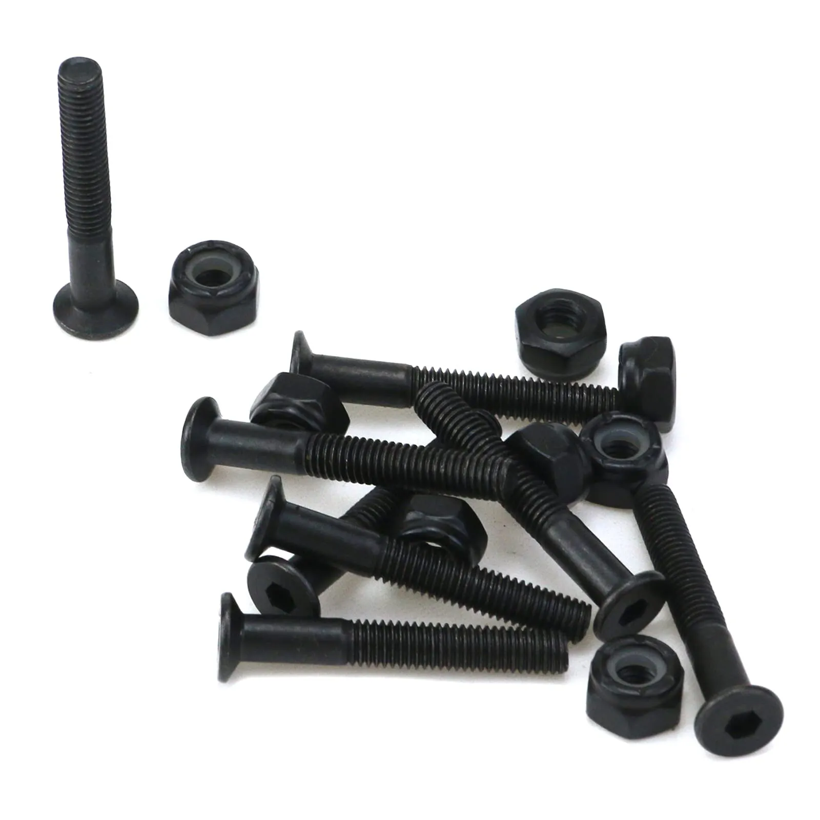 KUMGROT Skateboard Hardware Kit - 35mm Black Screws & Nuts for Longboard Mounting