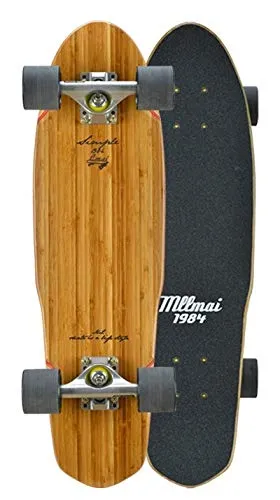 LMAI 27' Bamboo Wood Cruiser Skateboard - Complete Longboard with High-Quality Parts