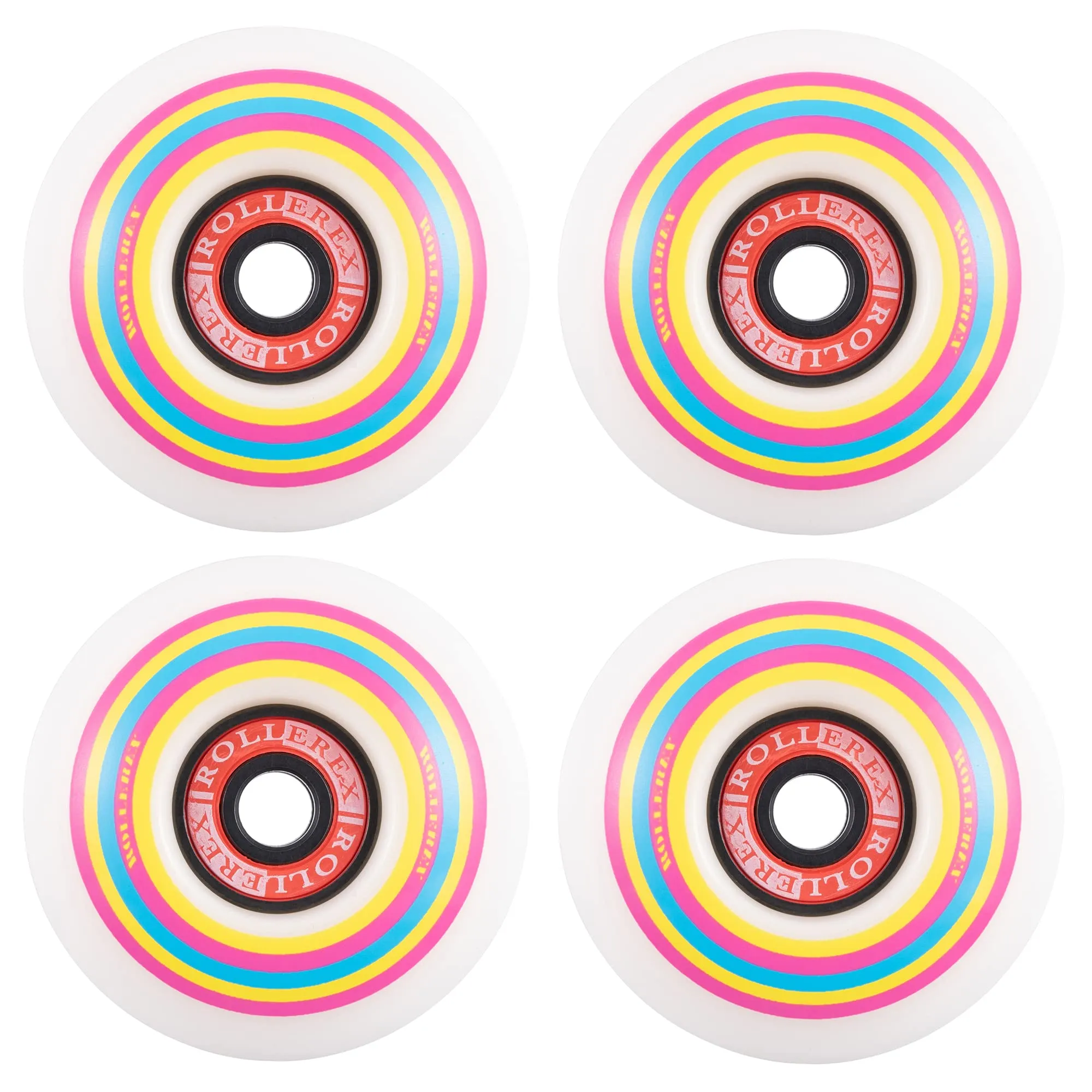 Lollipop Boardwalk Skateboard Wheels 52mm 92A - Durable Urethane, 4-Pack with Bearings & Spacers