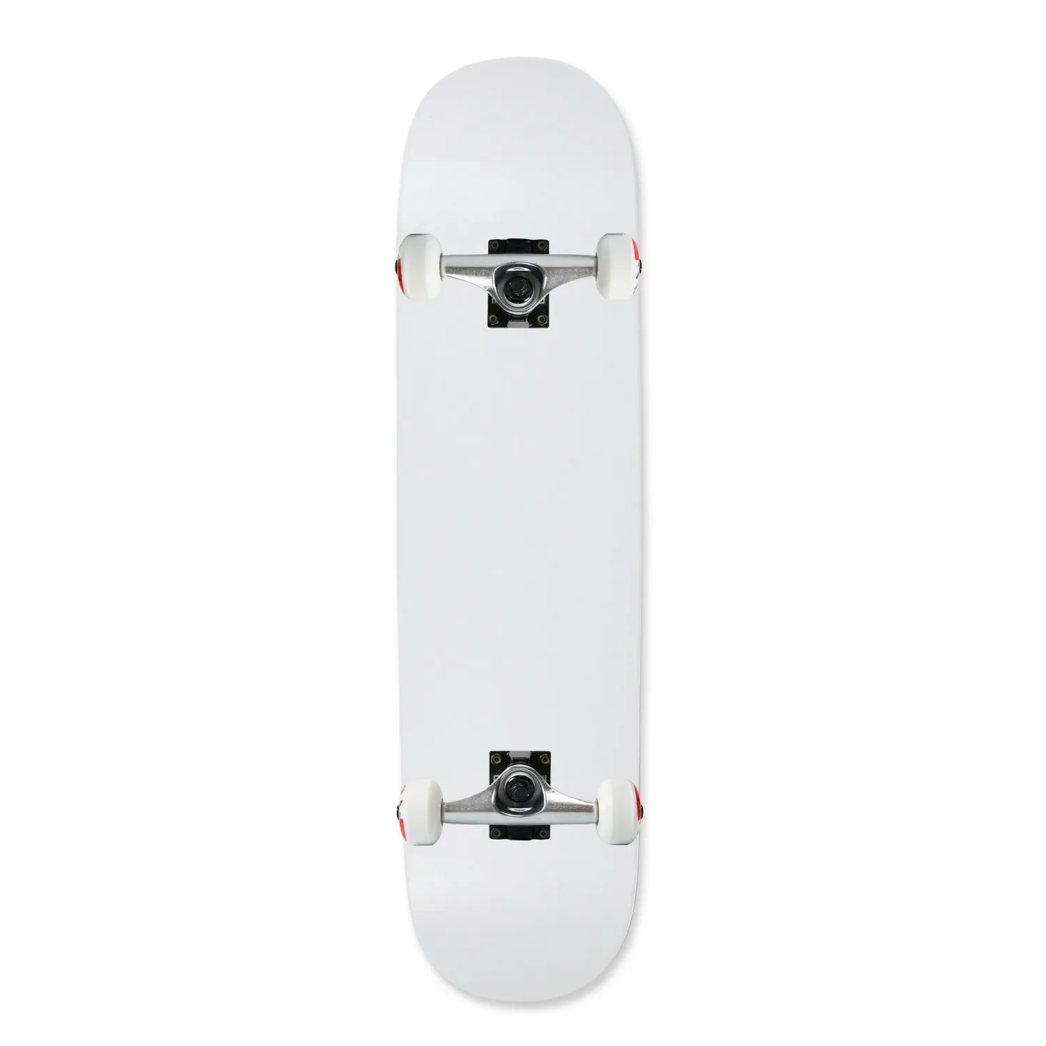 Moose Complete Skateboard DIPPED WHITE 7.25' Silver/White - Assembled, Canadian Maple Deck