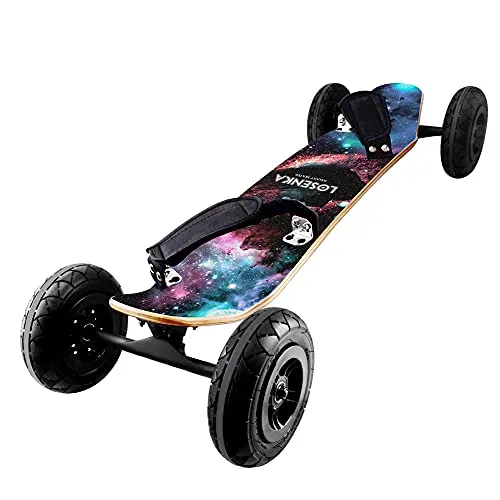 MountainBoard All Terrain Skateboard with Bindings - 38'x7.85' Maple Deck, 10' Off-Road Trucks