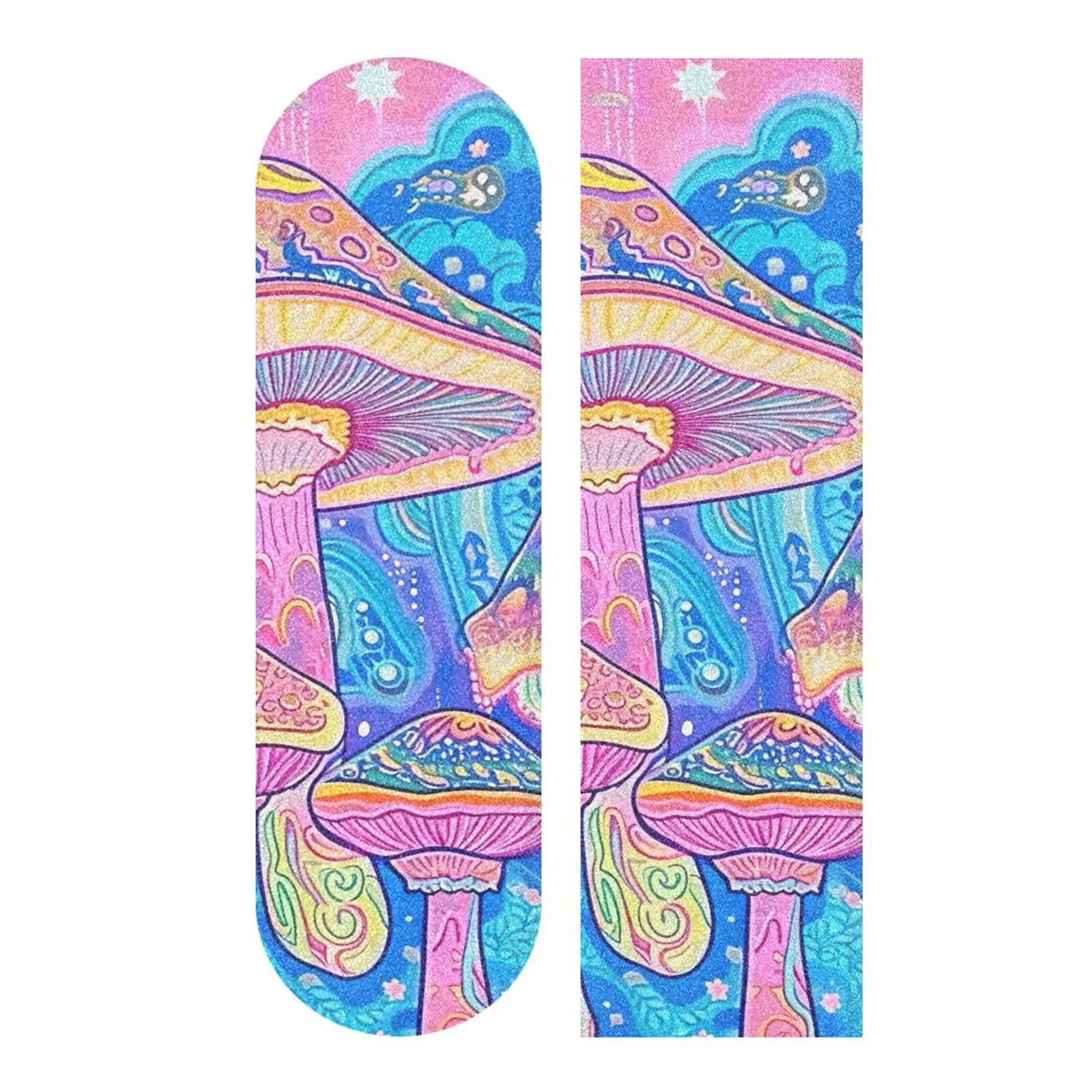 Mushroom Skateboard Grip Tape 33x9 Inch & 44x10 Inch Anti-Slip Bubble Free Strong Adhesive