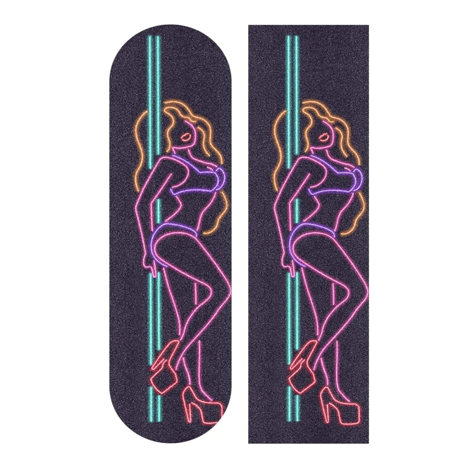 Neon Girls Skateboard Grip Tape 33.1x9.1in Non-Slip Waterproof High-Strength Griptape Sheet