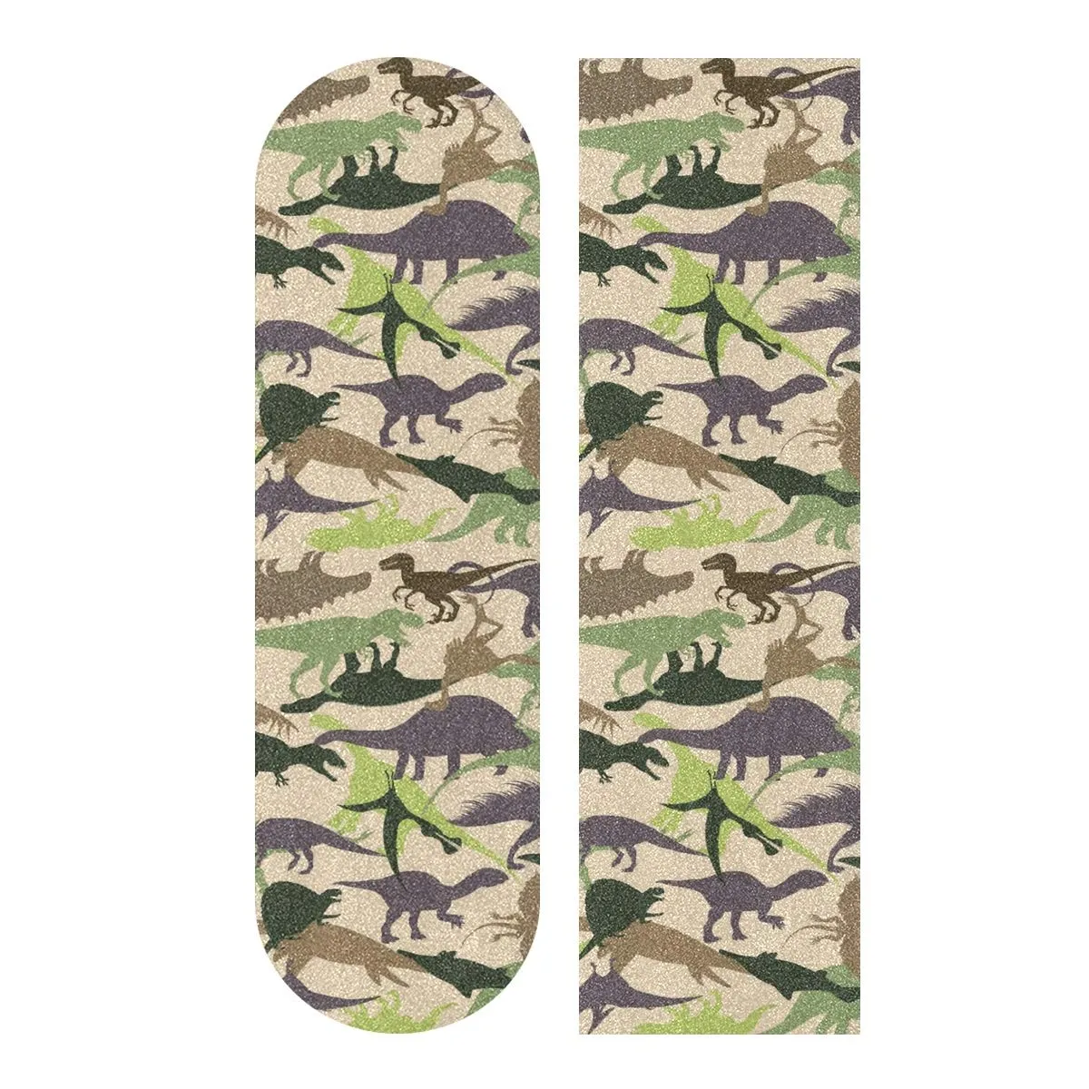 OREZI Dinosaur Camouflage Skateboard Grip Tape 33'x9' - Anti-Slip, Customizable Longboard Sticker