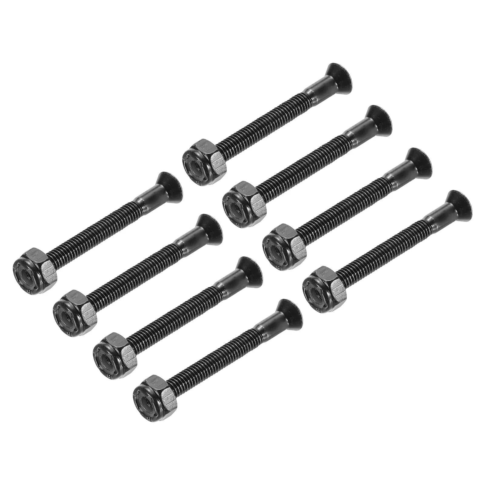 PATIKIL 1.75' Skateboard Hardware Kit, Black Mounting Screws, Nuts for Skateboard Cruiser