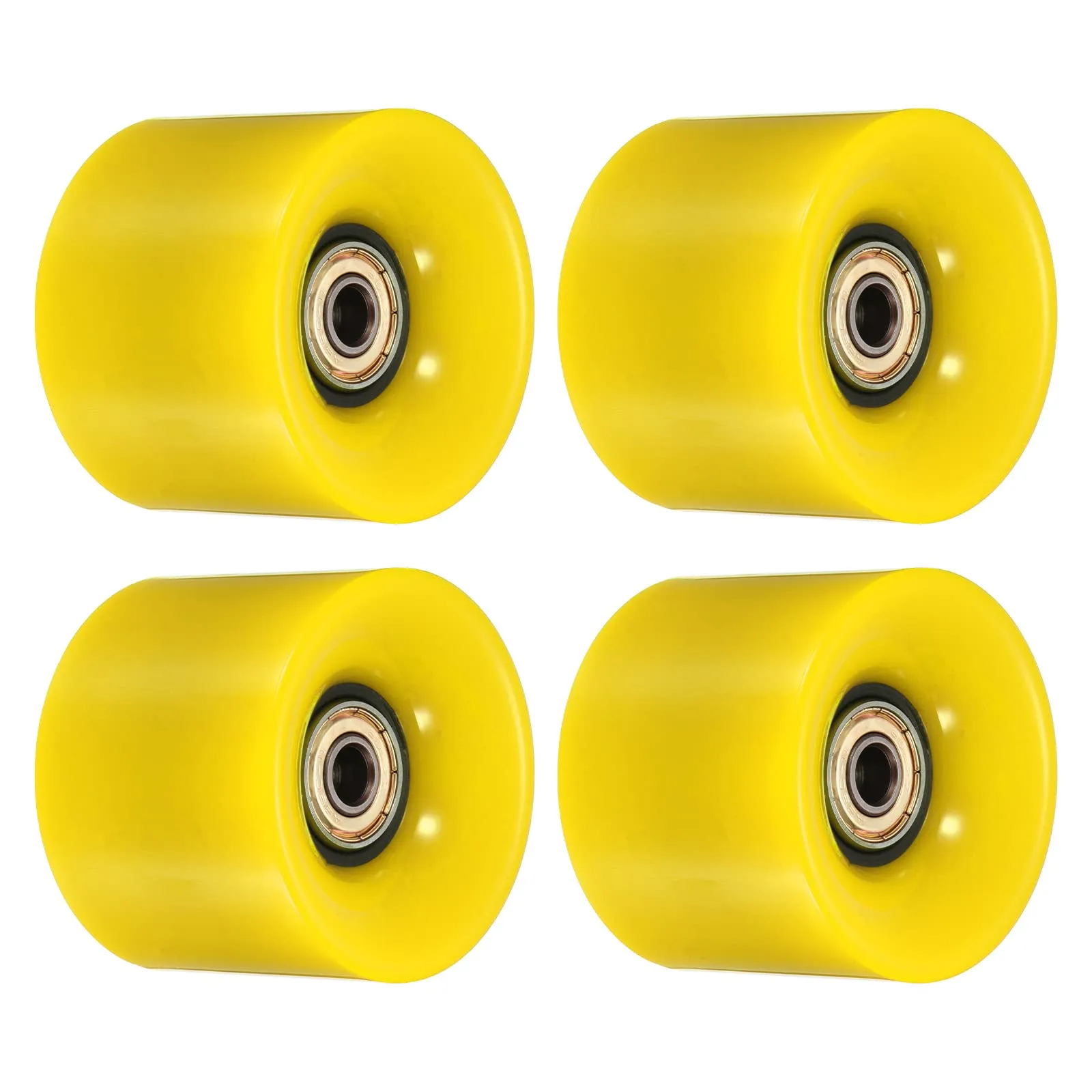 PATIKIL Longboard Wheels with ABEC-11 Bearings, Golden Yellow PU Cruiser Replacement Wheels