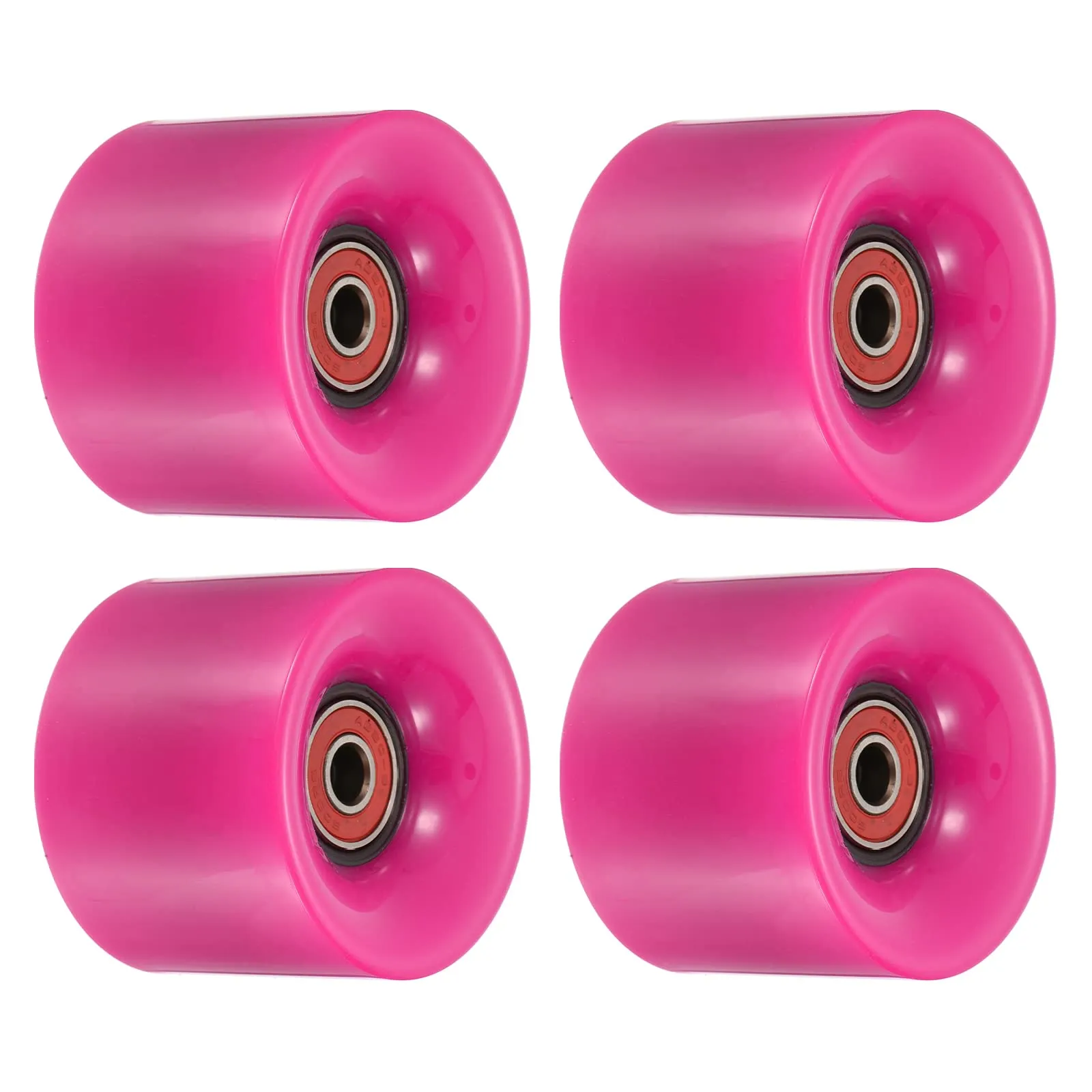 PATIKIL Longboard Wheels with ABEC-9 Bearings, 80A Red PU Street Cruiser Wheel Replacement