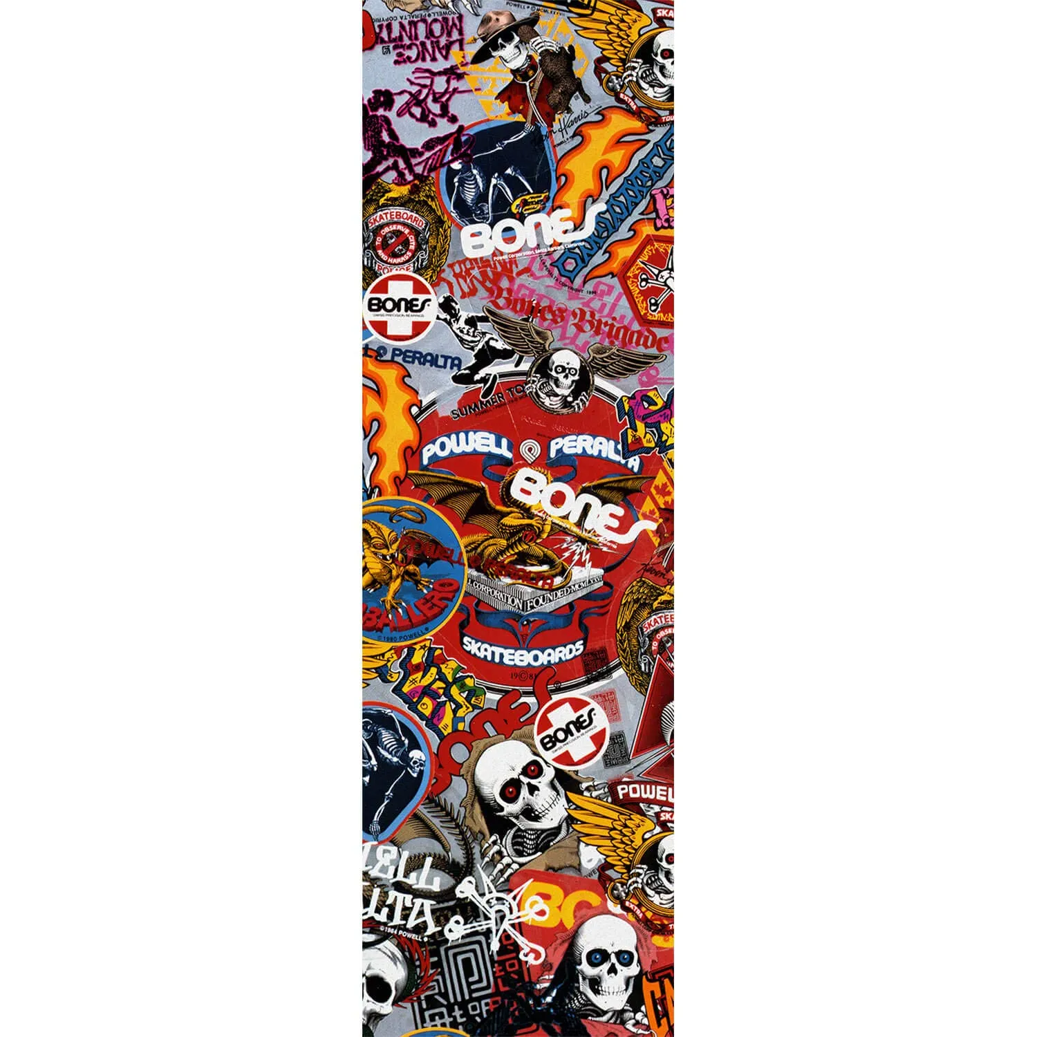 Powell-Peralta OG Stickers Griptape 9'x33' - Classic Graphic on Silicon Carbide Grit