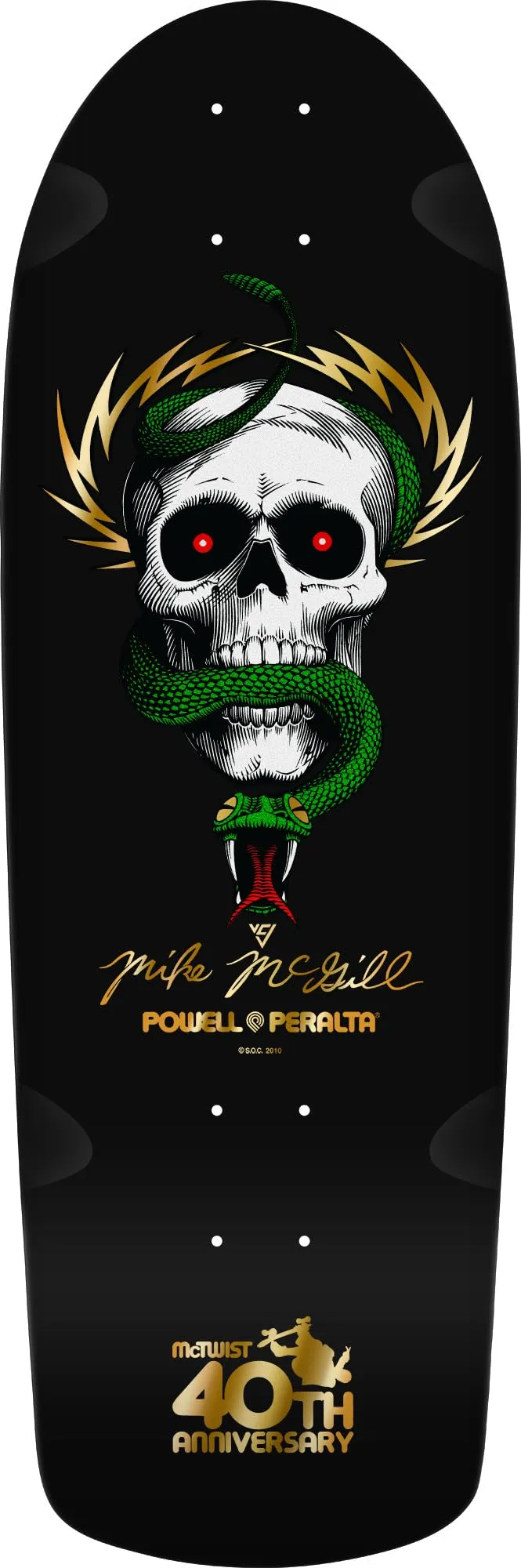 Powell Peralta Mike McGill Skull & Snake Skateboard Deck 10'x30.125' - 40th Anniversary Edition