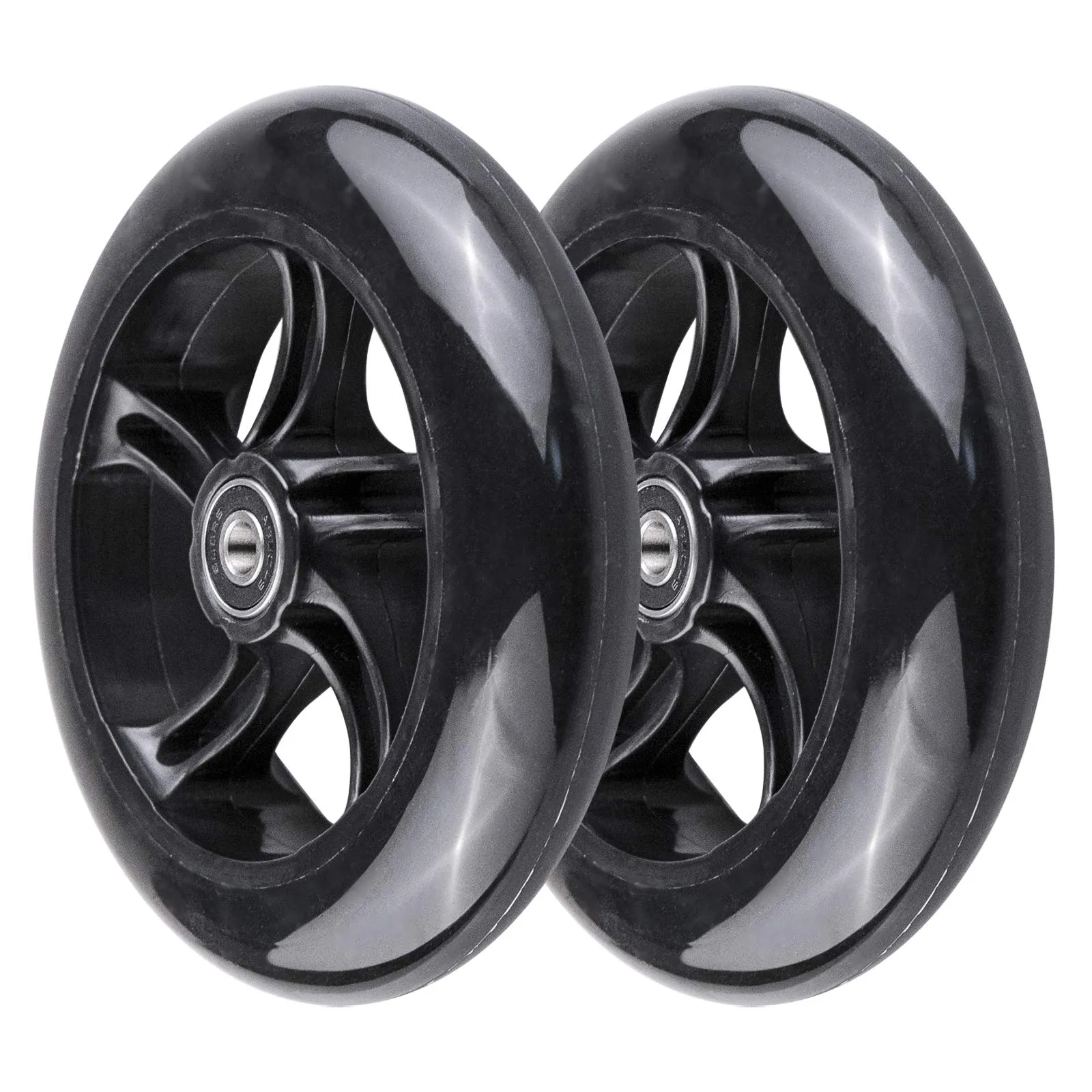 Premium 145mm PU Replacement Wheels for Scooters and Strollers – Durable, Easy-Install 2-Pack