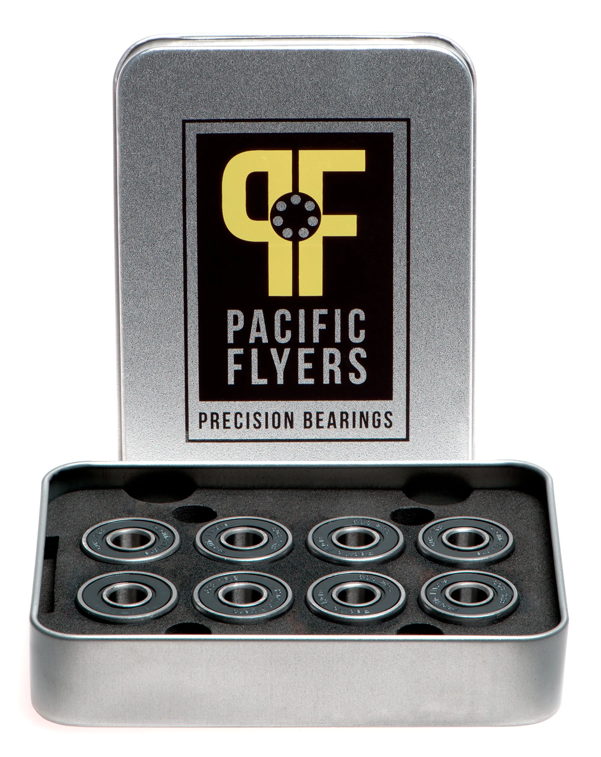 Premium Ceramic Si3N4 Silicon Nitride Skateboard Bearings Set of 8 by Pacific Flyers