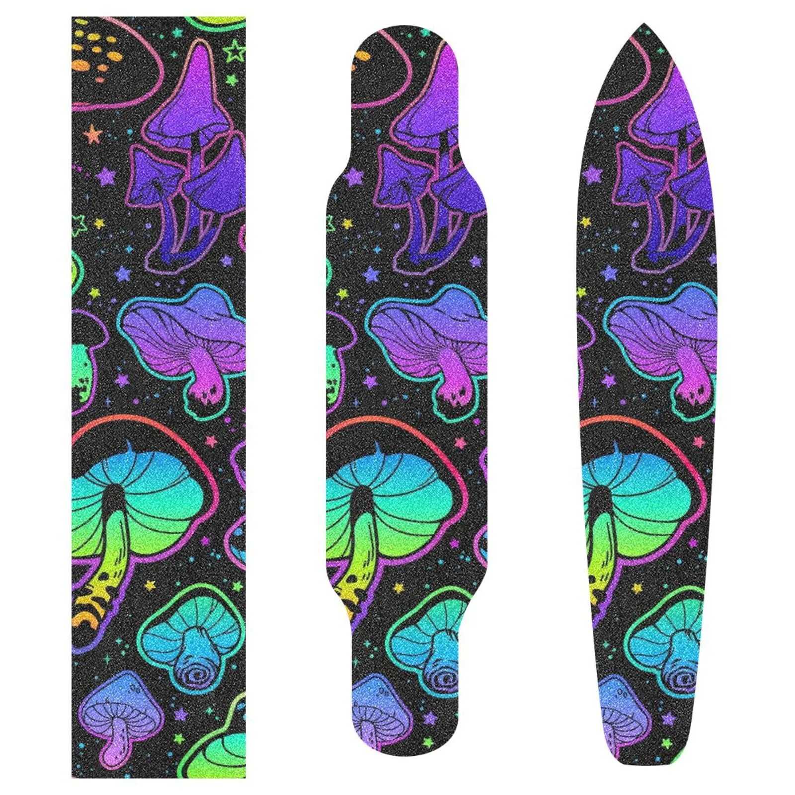 Psychedelic Mushrooms Skateboard Grip Tape 10' x 40' Bubble Free Waterproof Non-Slip Griptape