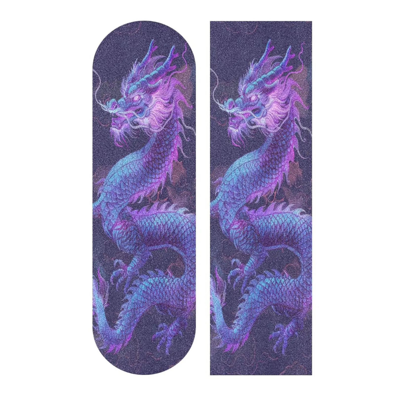 Purple Chinese Dragon Skateboard Grip Tape 9'x33' - Bubble Free, Waterproof, Non-Slip Griptape