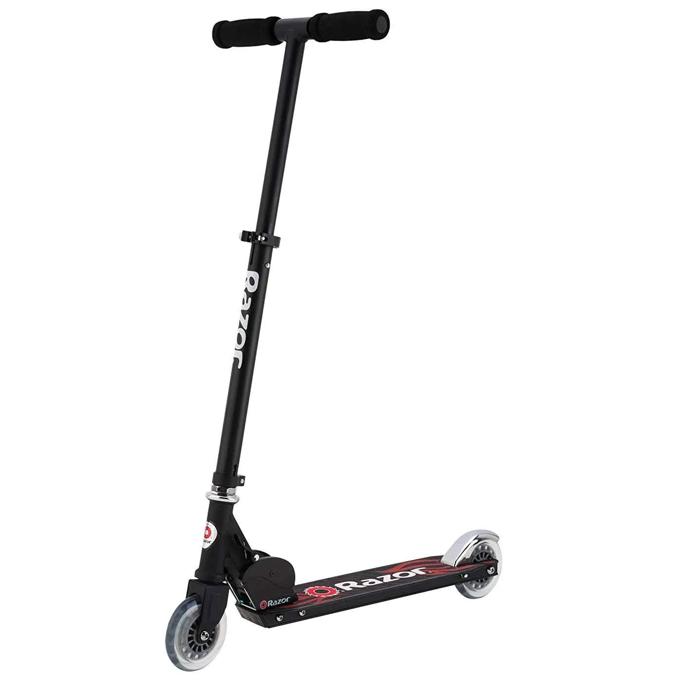 Razor A Kick Scooter Black Label - Aircraft-Grade Aluminum, Foldable, 98mm Wheels