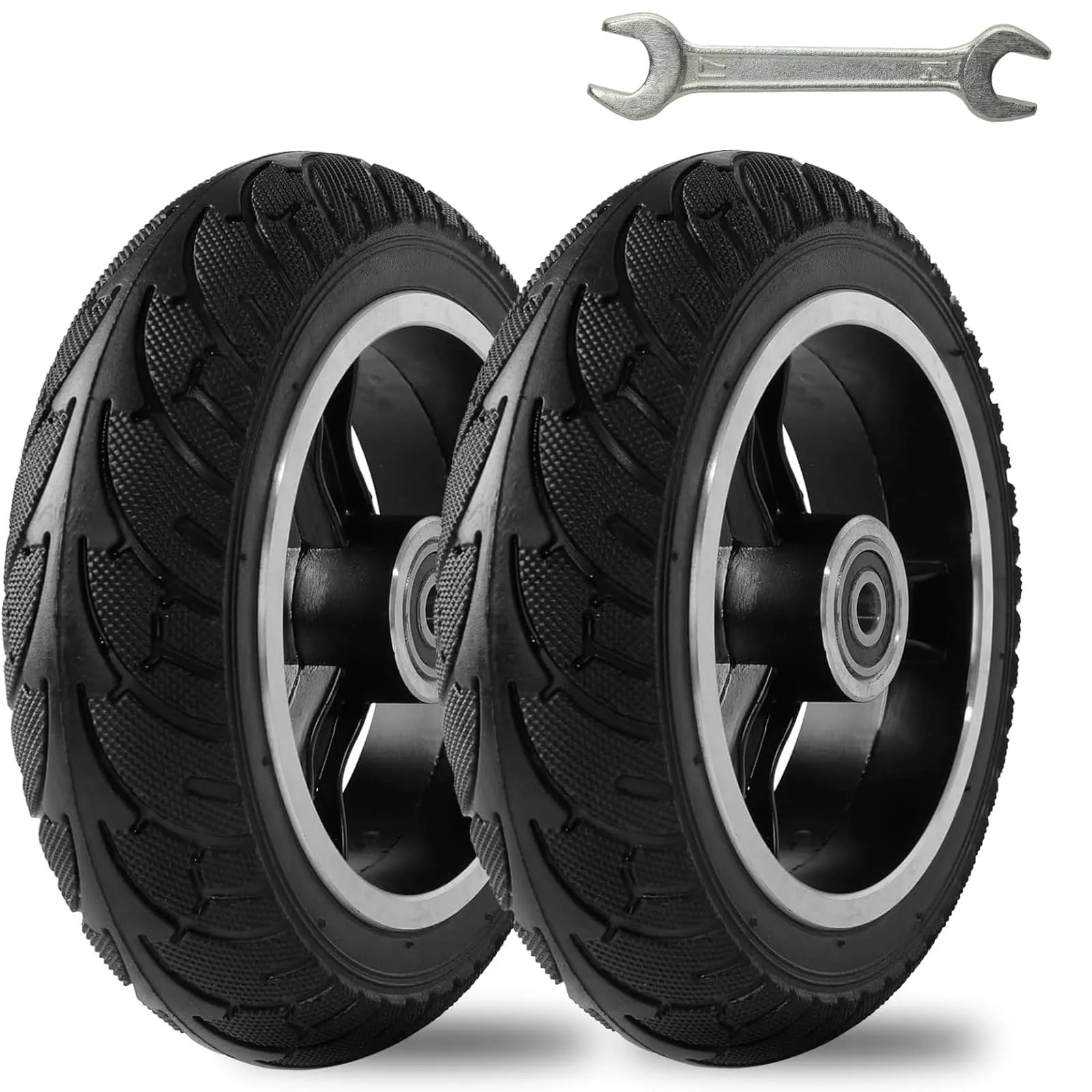 Reliable 8x2 Solid Aluminum Tire Wheel for Electric Scooters – Durable & Puncture-Proof Design