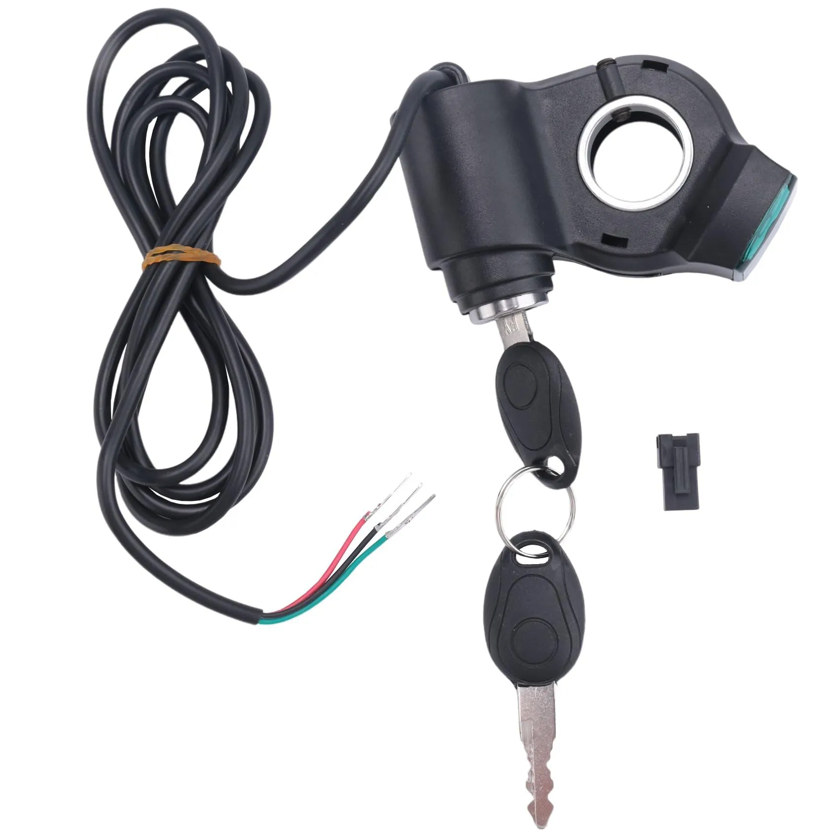 Reliable Black Electric Scooter Ignition Lock with Keys – Perfect Replacement Accessory