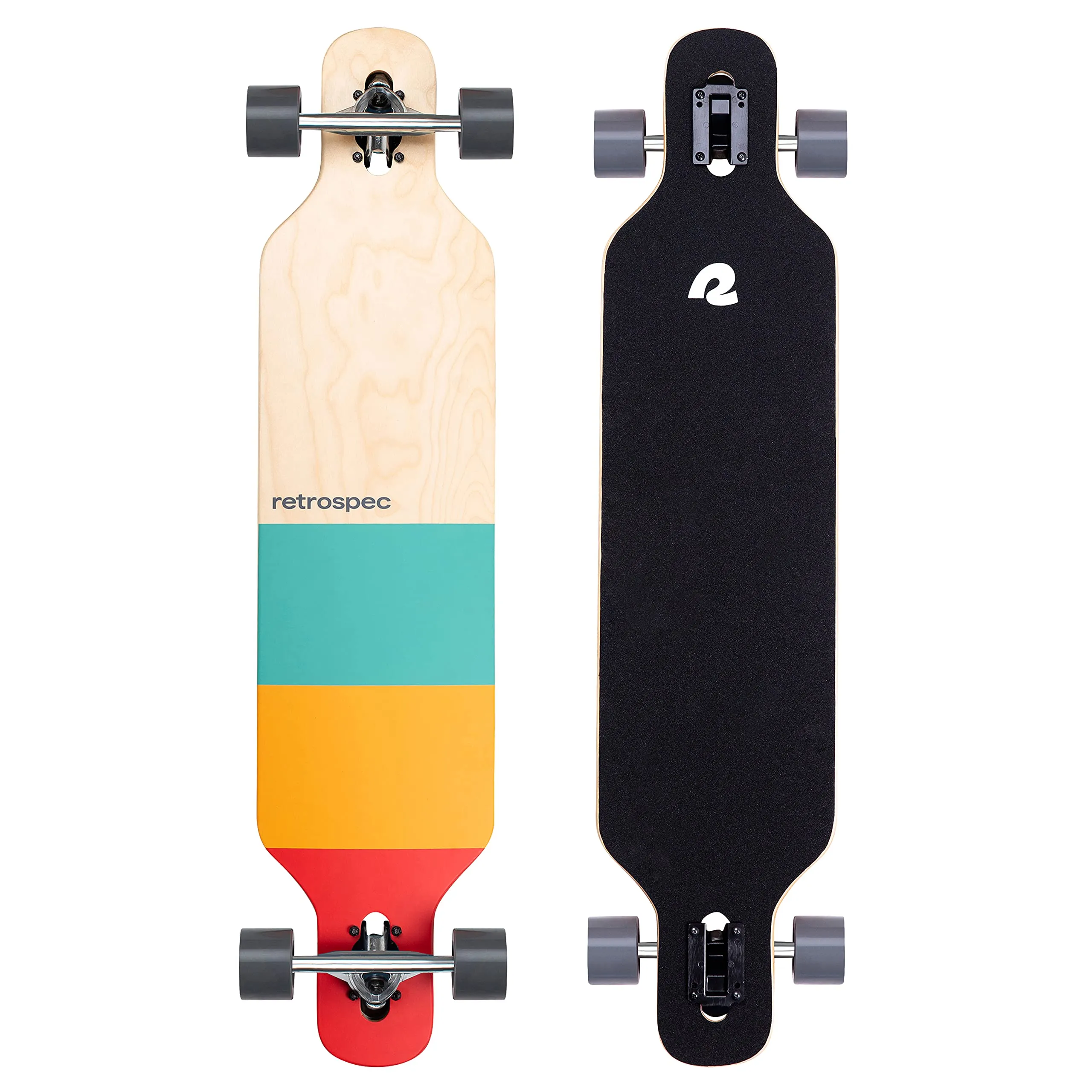 Retrospec Rift Drop-Through Longboard 41' Canadian Maple Cruiser for Commuting, Cruising & Carving