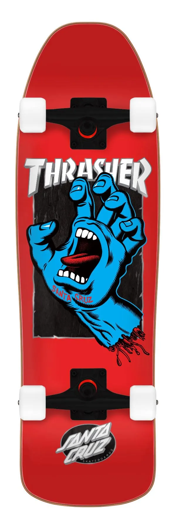 Santa Cruz Skateboards Thrasher Screaming Hand 9.35' x 31.7' Cruiser with Independent Trucks