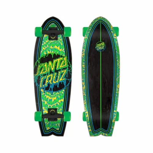 Santa Cruz Toxic Dot Cruiser Skateboard 8.8' x 27.7' - Pre-Assembled, 7-Ply Construction