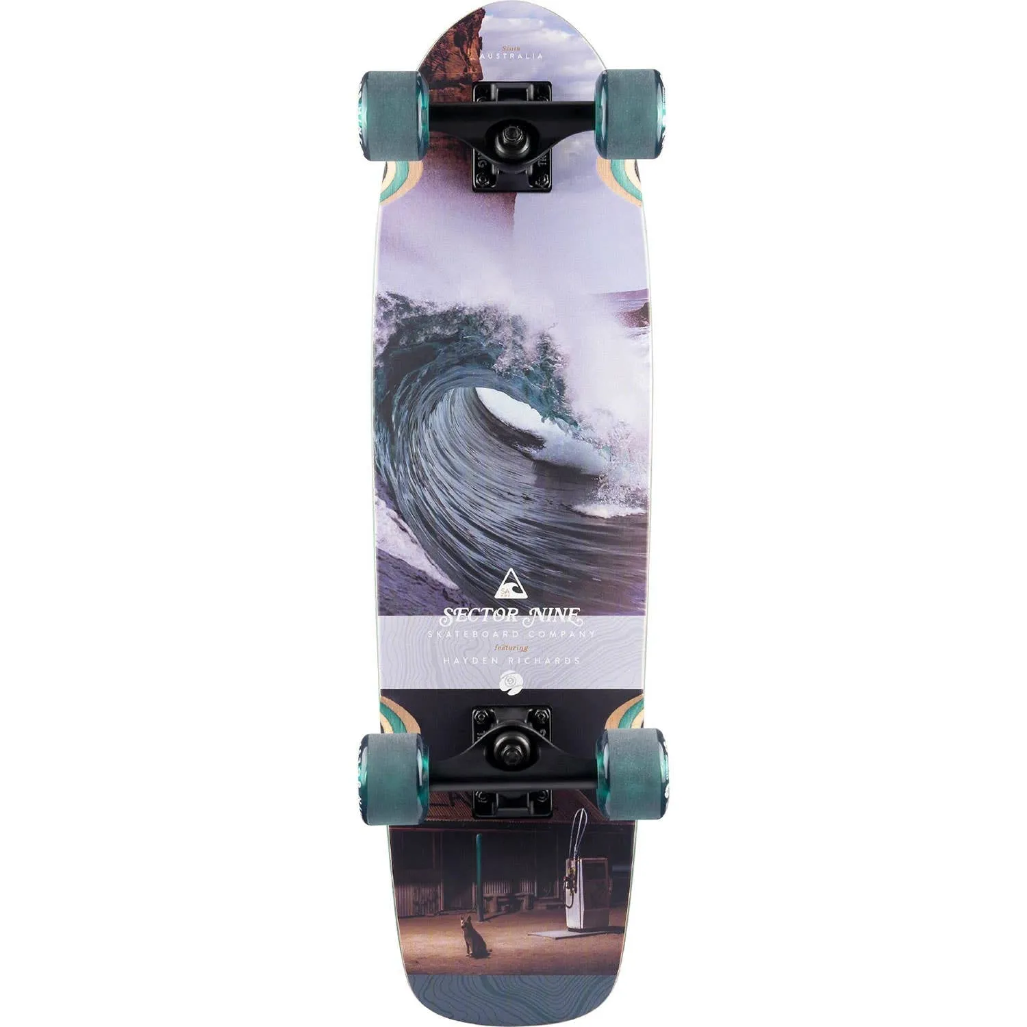 Sector 9 Jammer Rips Cruiser Complete Skateboard 28.5'x7.875' - Surf-Inspired Design