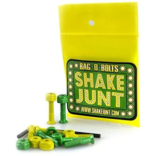 Shake Junt 1' Phillips Hardware - Green/Yellow for Durable Skateboarding Performance