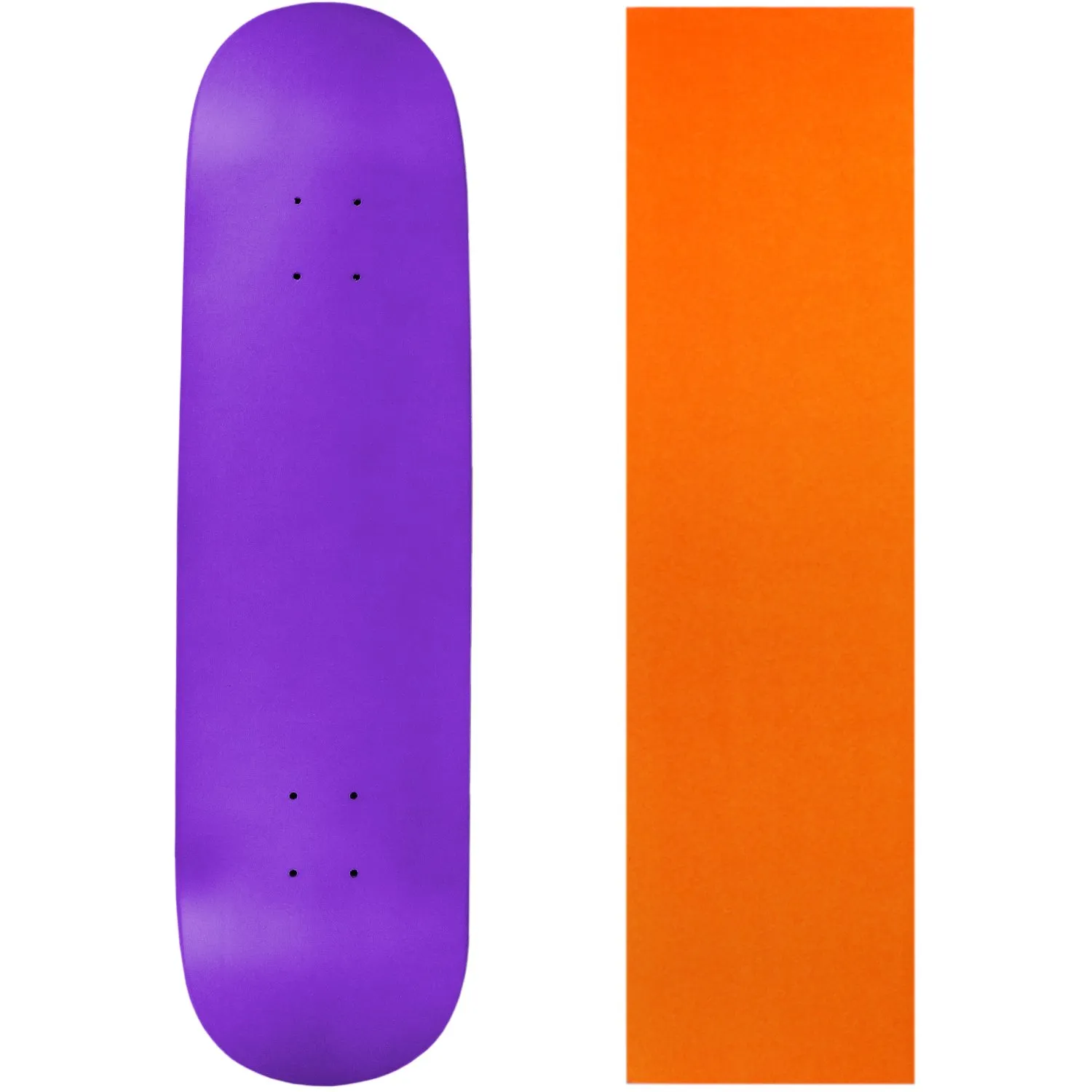 Skateboard Deck Pro 7-Ply Canadian Maple NEON PURPLE 8.25' with Black Diamond Griptape