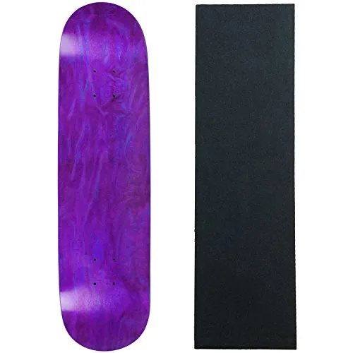 Skateboard Deck Pro 7-Ply Canadian Maple STAINED PURPLE 8.0' with Black Diamond Griptape