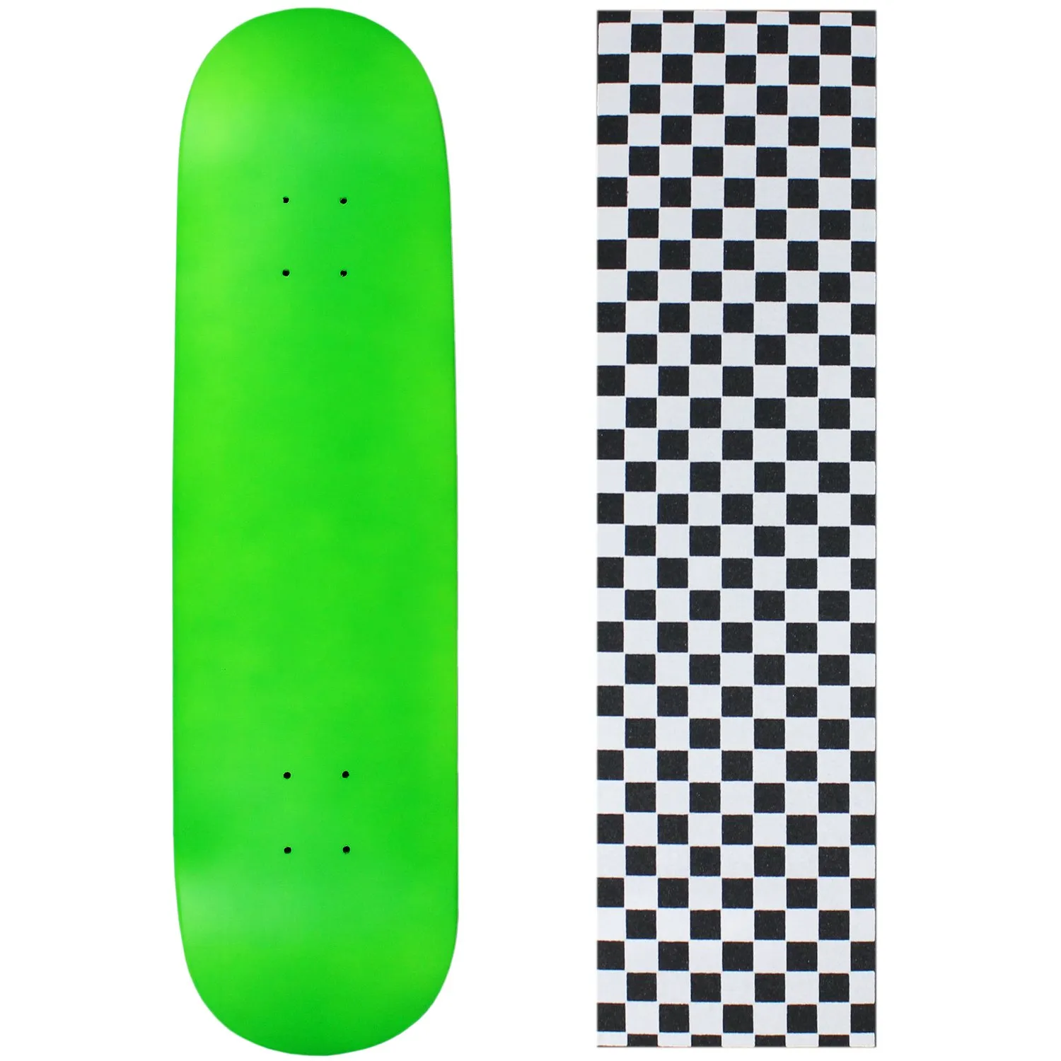 Skateboard Deck Pro 7.75' NEON GREEN 7-Ply Canadian Maple with Black Diamond Griptape