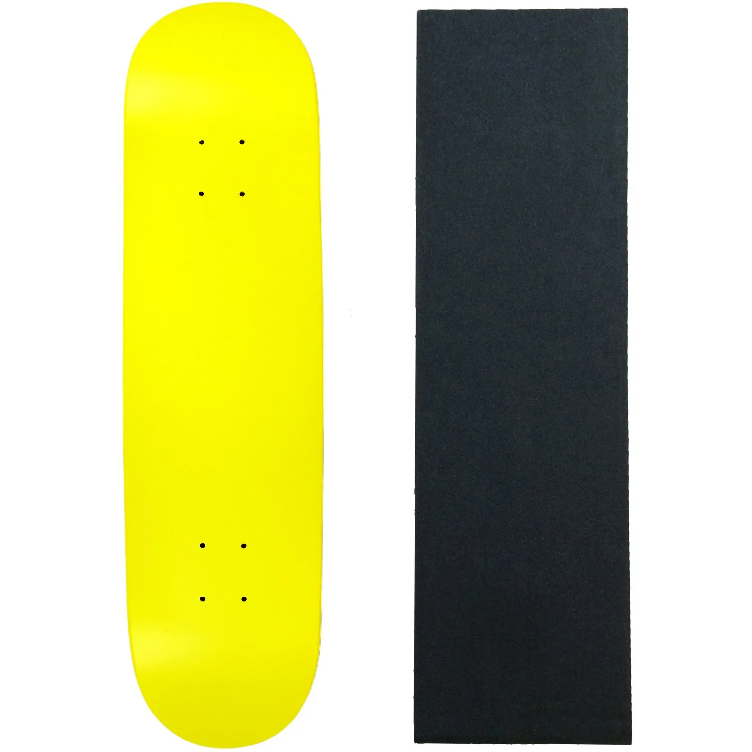 Skateboard Deck Pro 7.75' NEON YELLOW 7-Ply Canadian Maple with Black Diamond Griptape