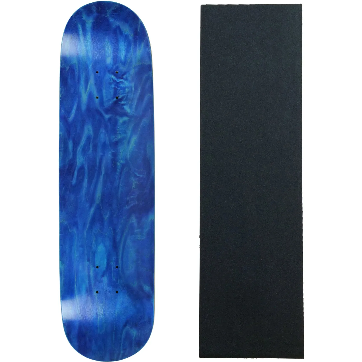 Skateboard Deck Pro 8.25' Stained Blue 7-Ply Canadian Maple with Griptape by Moose