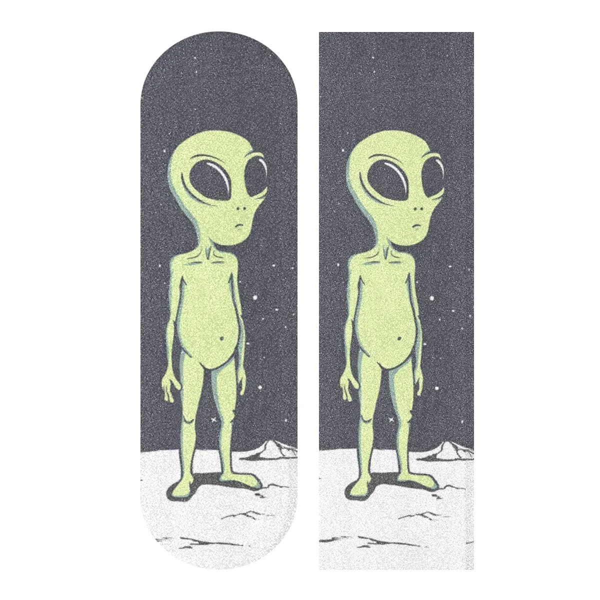 Skateboard Grip Tape - Aliens & Astronauts Design, 33.1x9.1 Inch Non-Slip Waterproof Sheet