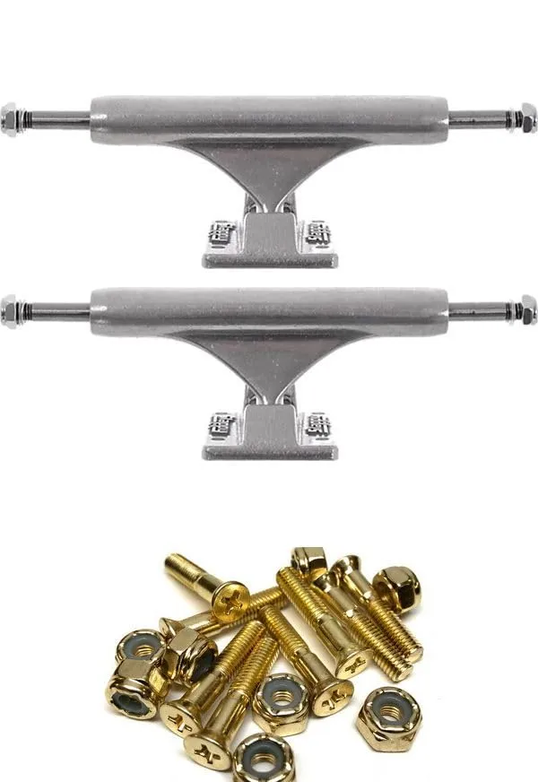 Slappy Truck Company ST1 Classic Polished Skateboard Trucks 6.5' Hanger 9.25' Axle Bundle