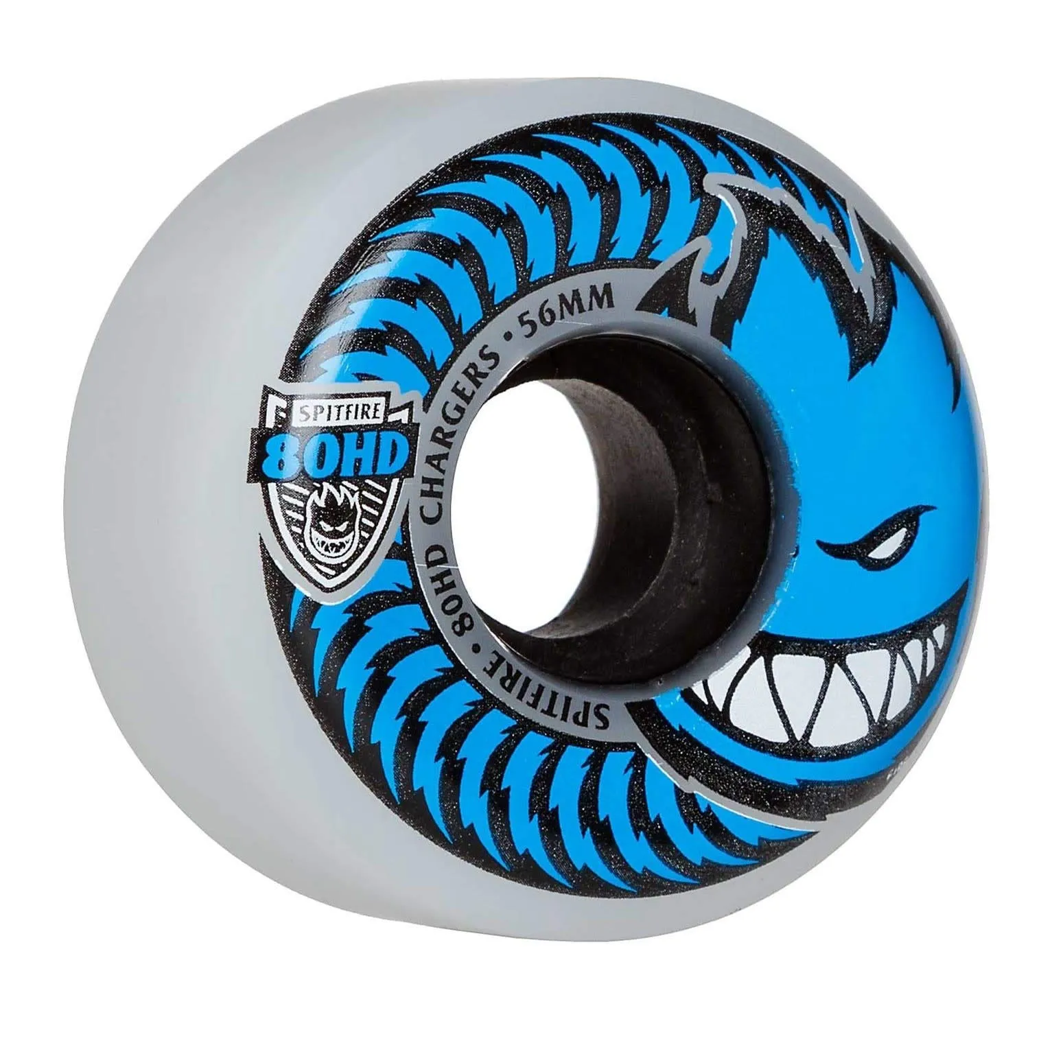 Spitfire Charger Conical Wheels Clear Blue 56mm/80HD Set - Classic Skateboard Wheels