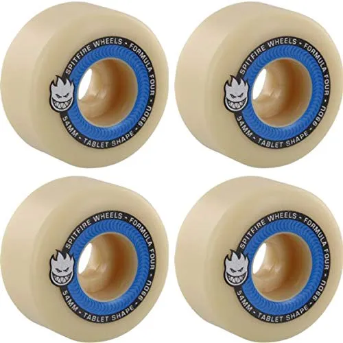 Spitfire Wheels Formula Four 54mm 99a Natural/Blue Skateboard Wheels Set of 4