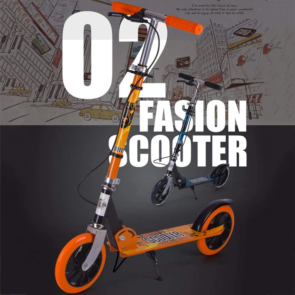 Stylish Foldable Non-Electric Scooter with High-Strength PU Wheels for Adults and Kids