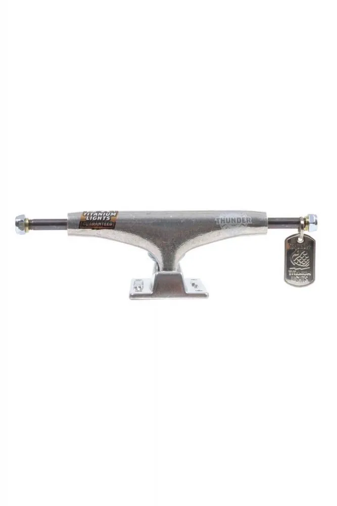 Thunder Trucks Polished Titanium 3-147Mm Single Skateboard Truck - Ultra-Light & Strong Silver