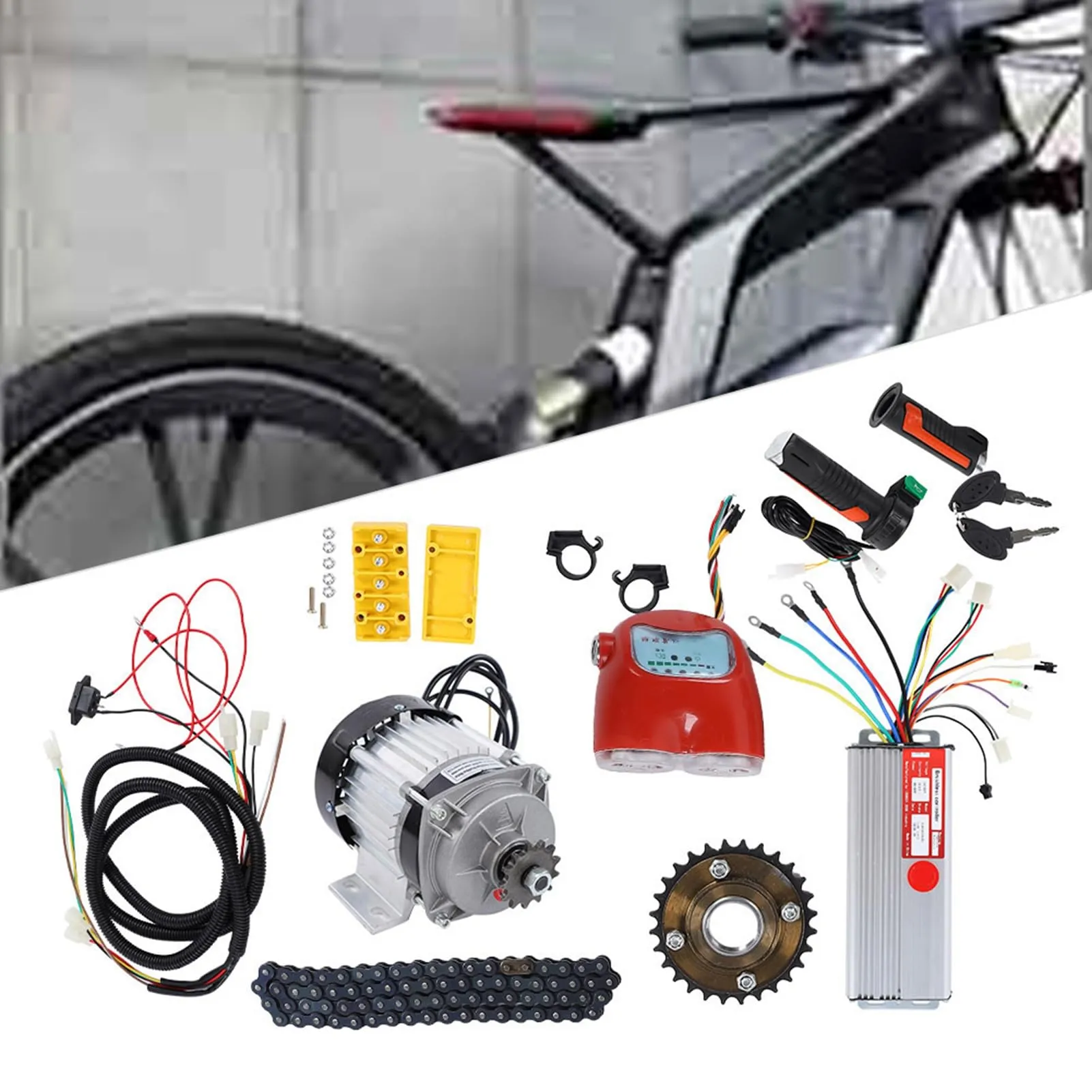 Topyond 48V 800W Brushless Electric Bike Conversion Kit for Tricycles and Rickshaws