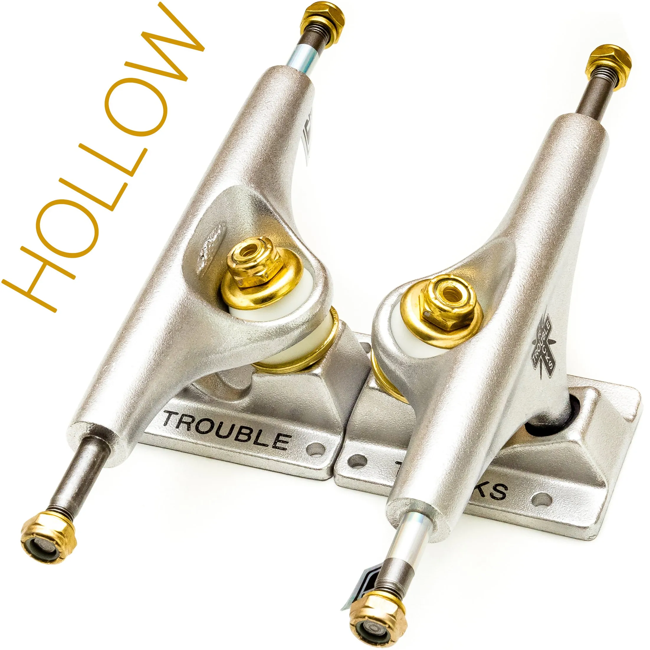 Trouble Trucks Skateboard Truck Hollow Light Gold/Silver 8.75' - High Performance Design