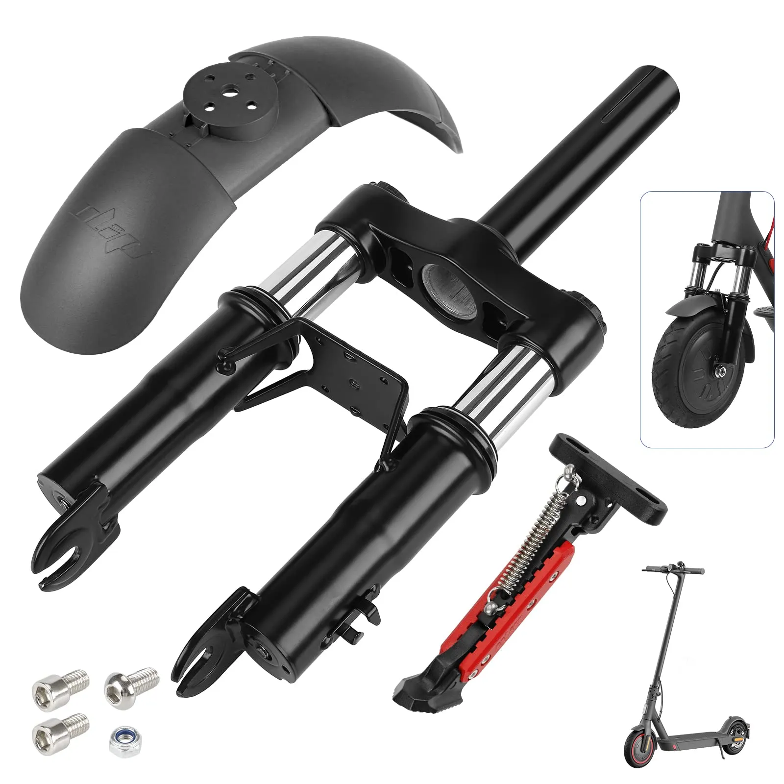 ulip Front Suspension Kit with Adjustable Kickstand & Mudguard for Xiaomi Electric Scooters