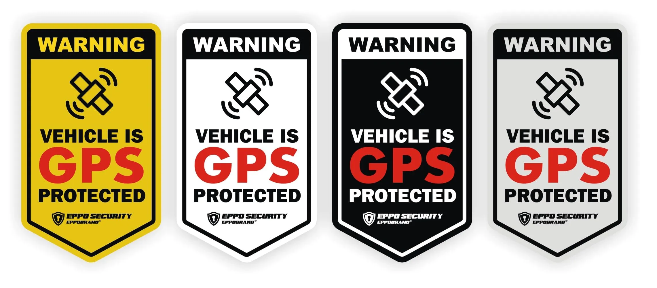 Ultimate 4-Pack GPS Tracking Alarm Stickers - Waterproof, Scratch-Resistant Security for Vehicles