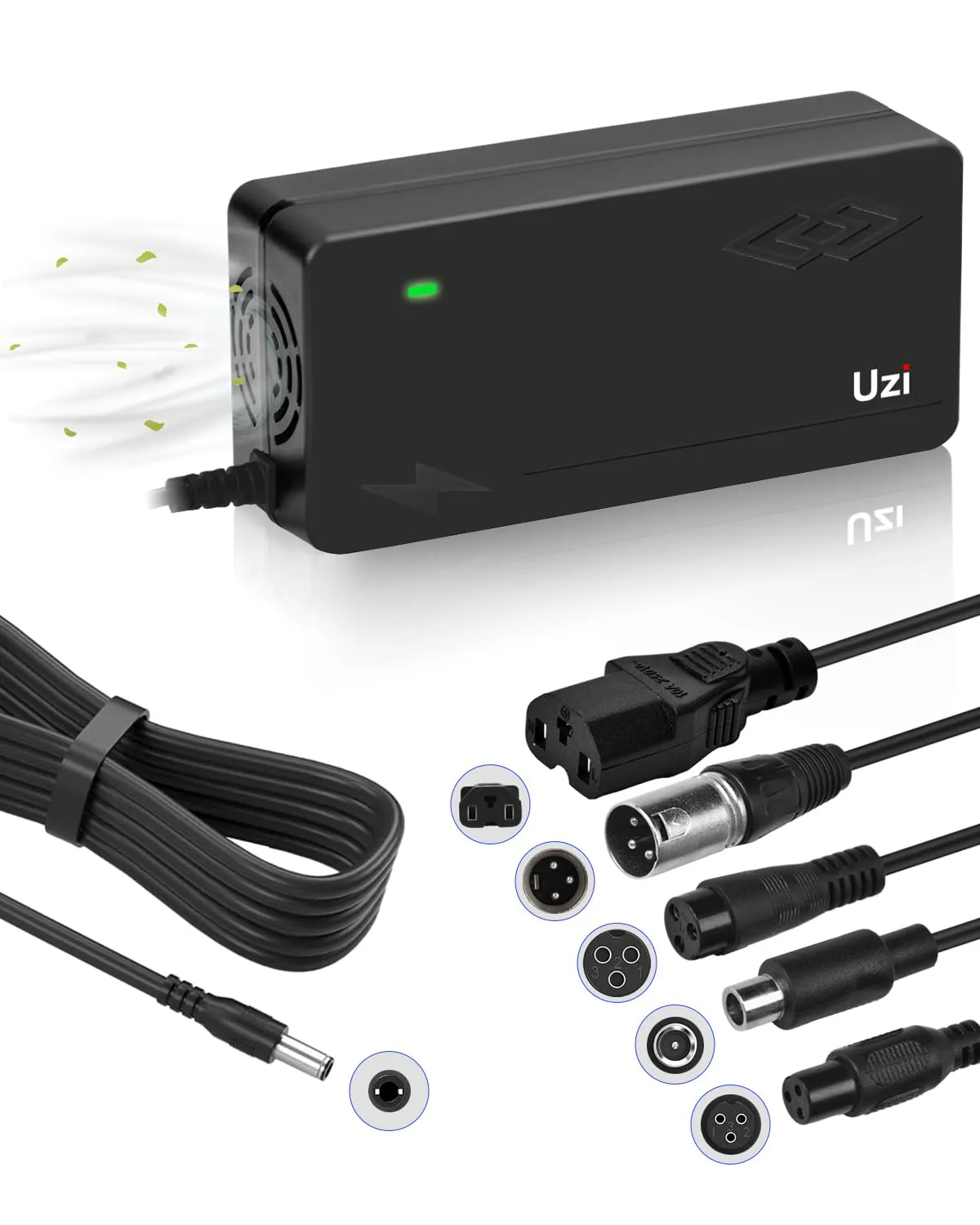 Universal 54.6V 3A Fast Charger for 48V Lithium-Electric Bikes & Scooters, Lightweight & Eco-Friendly