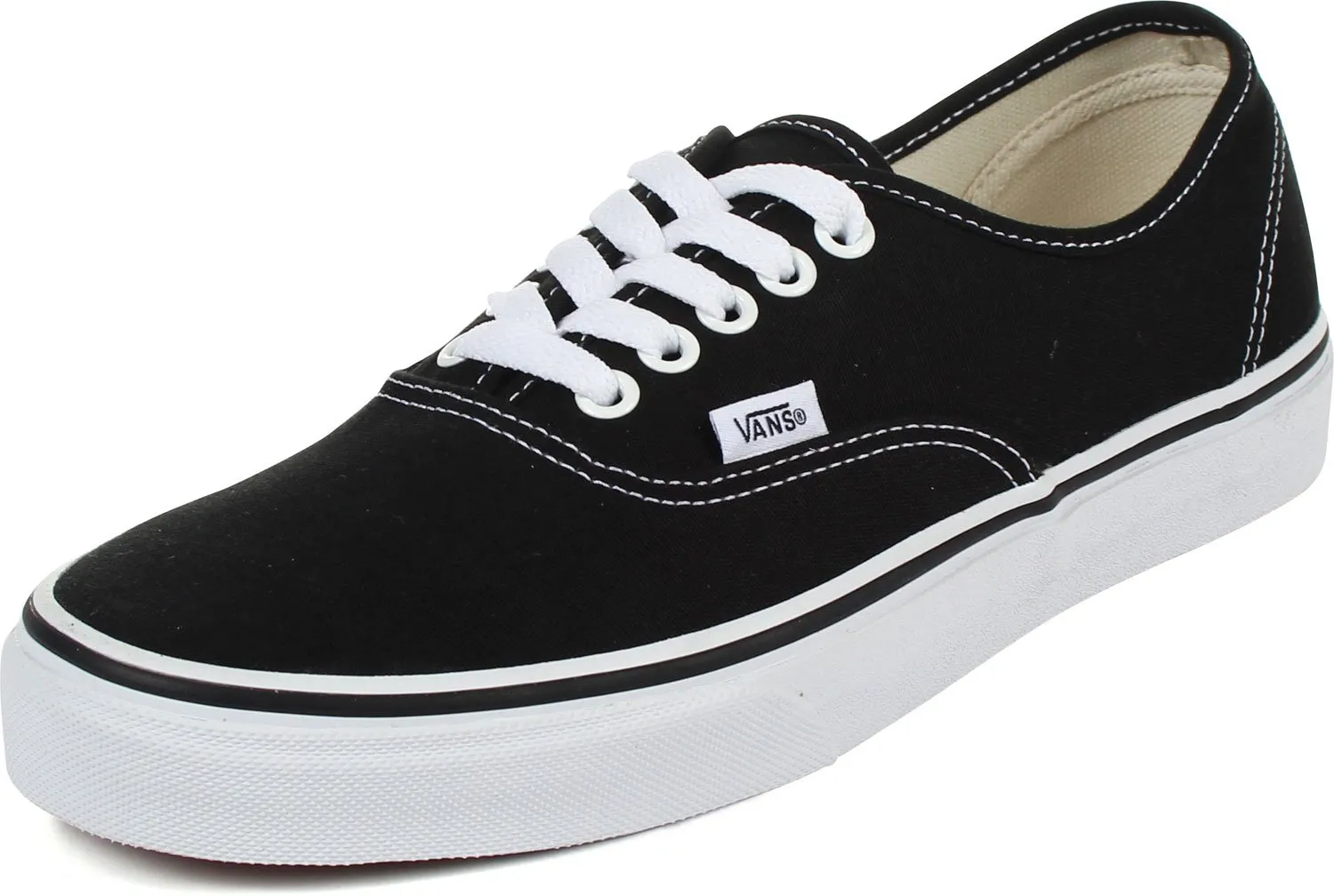 Vans Women's Classic Authentic Black Canvas Skate Shoes Size 5