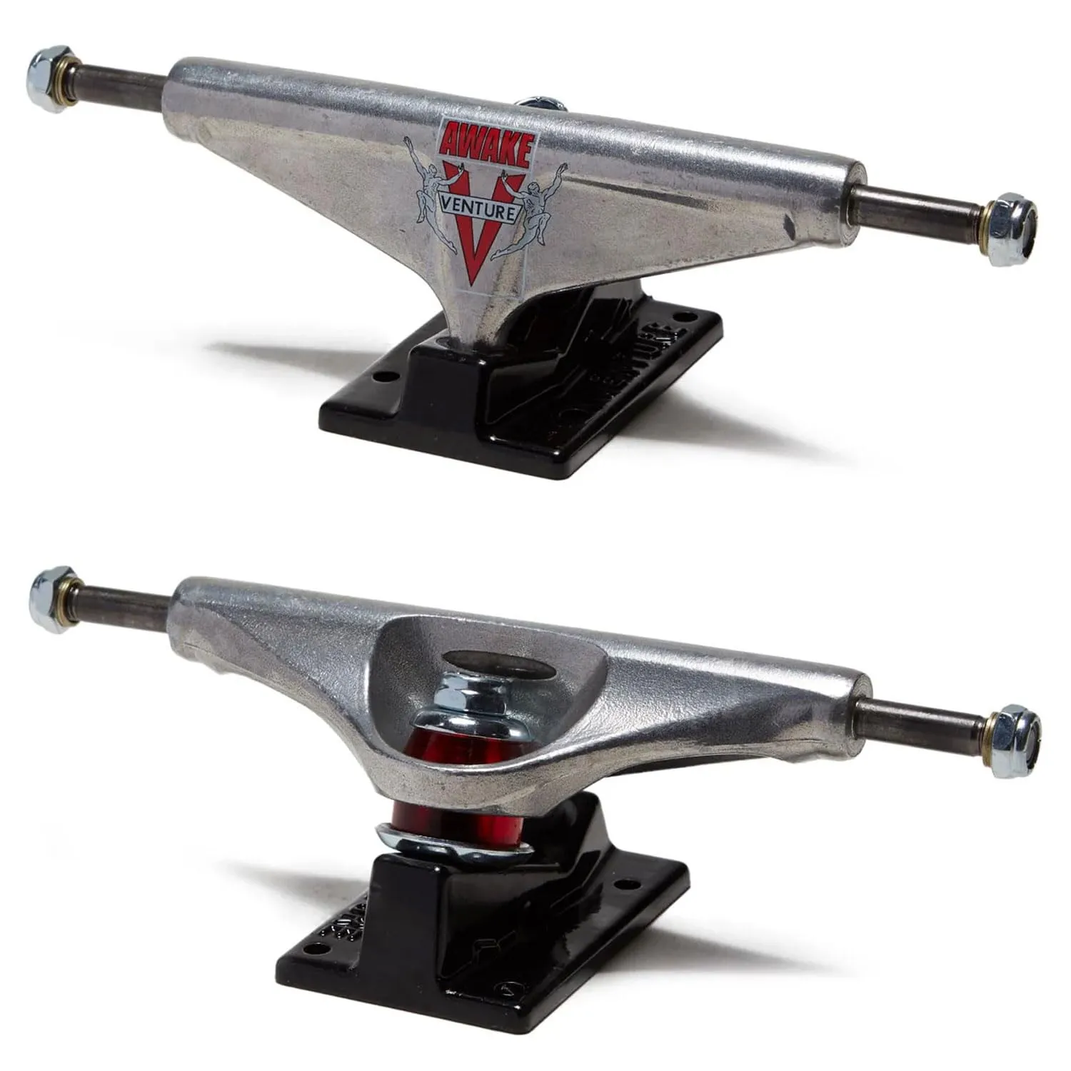 Venture '87 Team Edition Skateboard Trucks 5.6 Polished/Black Pair, 8.25' Axle Width