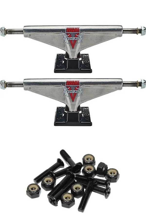 Venture Trucks Team Edition 87 Polished/Black Skateboard Trucks 5.6' Hanger 8.25' Axle Set