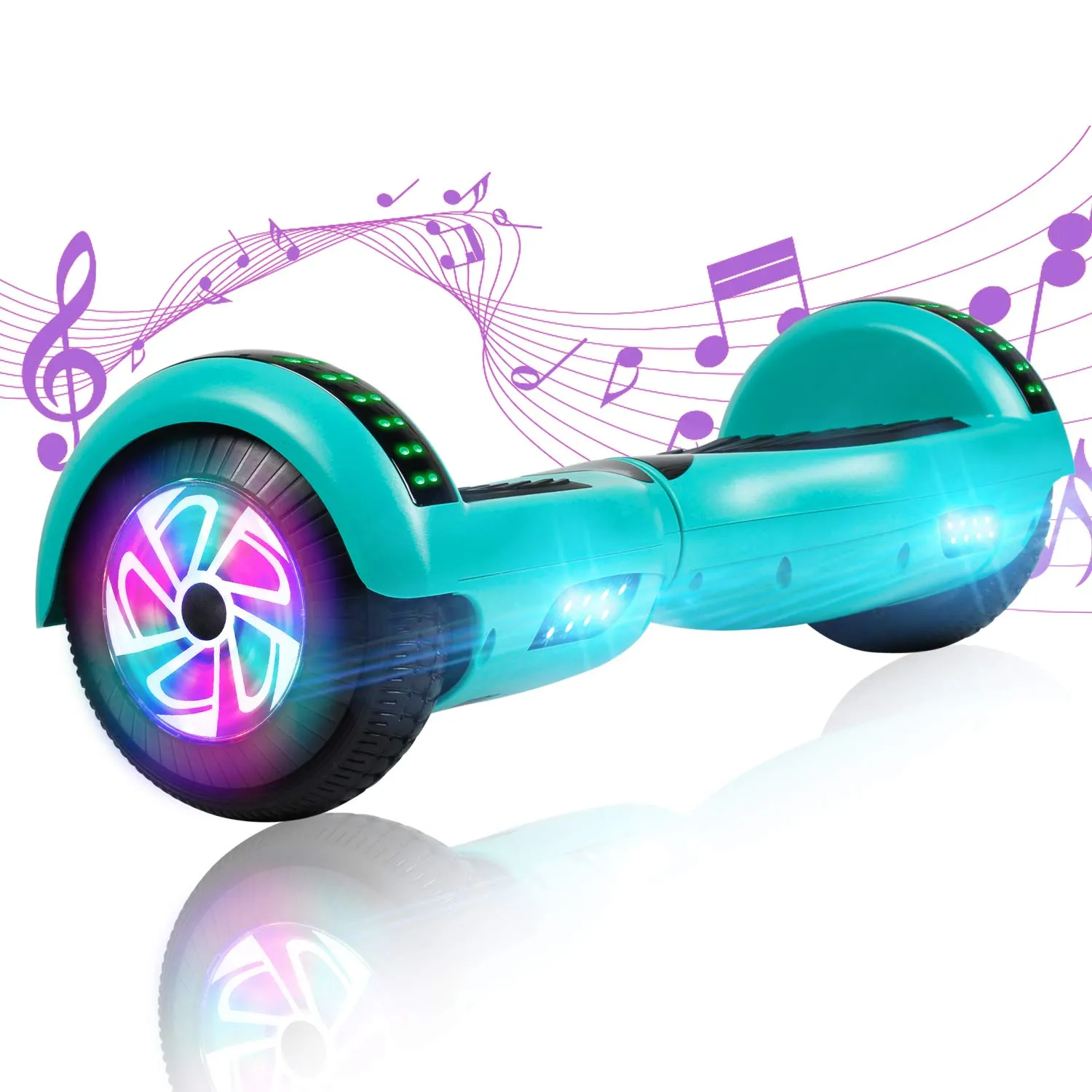 VEVELINE Self-Balancing Hoverboard with Bluetooth & LED Lights for Kids 6-12, 6.5' Tires