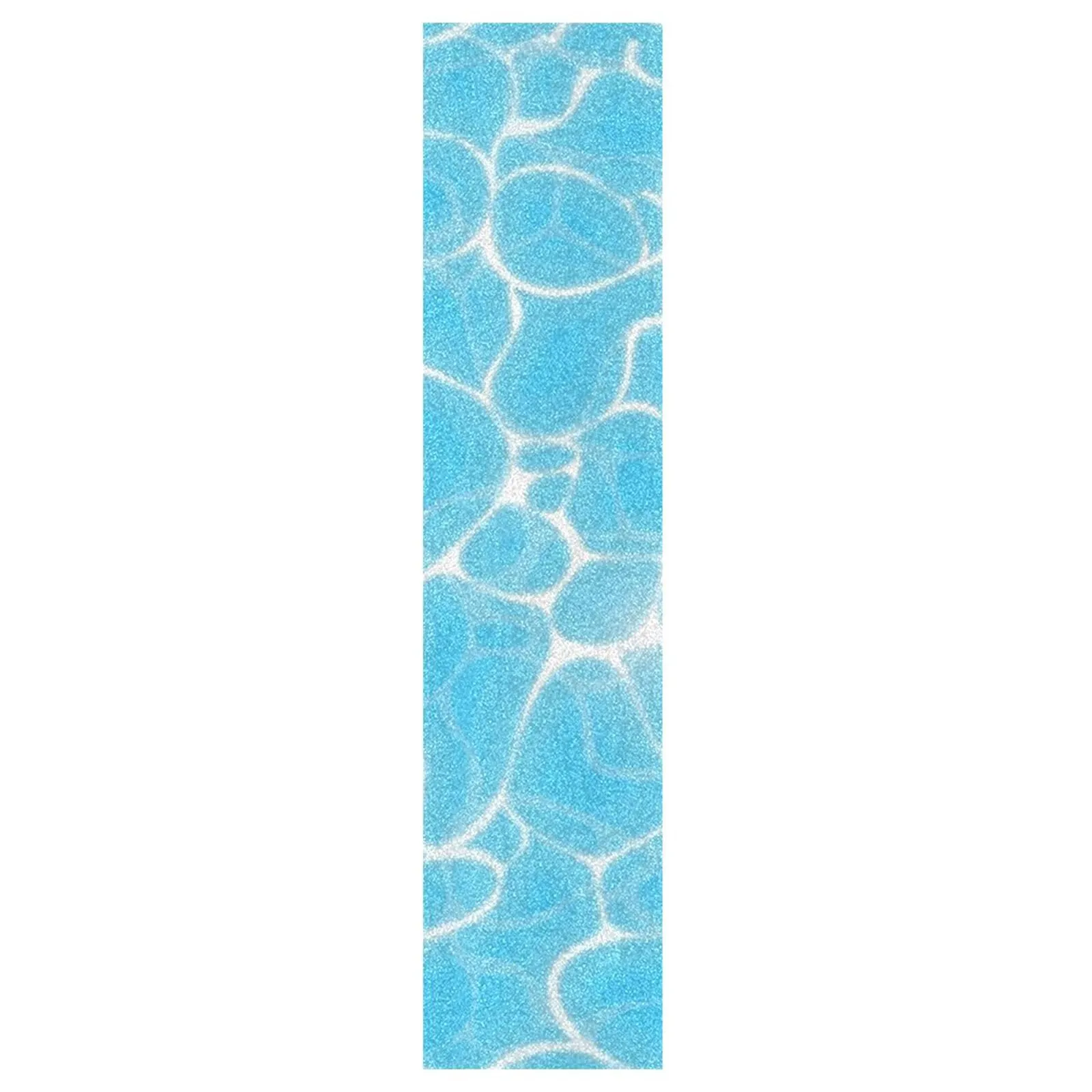 Water Waves Waterproof Skateboard Grip Tape 33.1x9.1in Non-Slip Longboard Sticker by Famiho